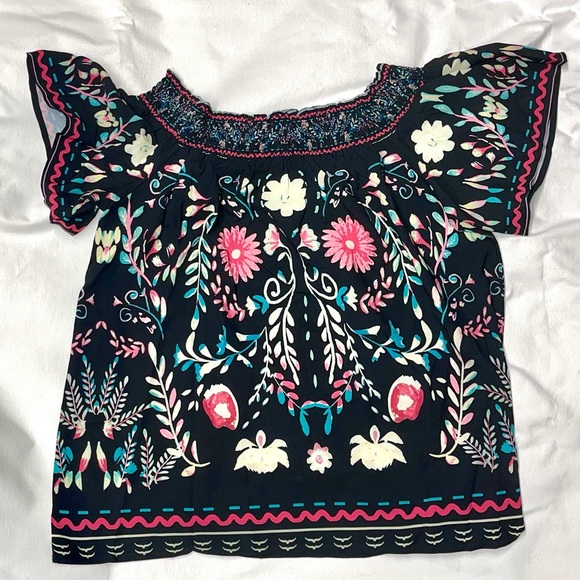 Plus! Black Floral Shift Top - Picture 6 of 9